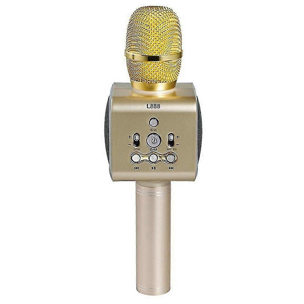 Bluetooth Microphone Compatible With Karaoke Smartphone Ios Android Gold