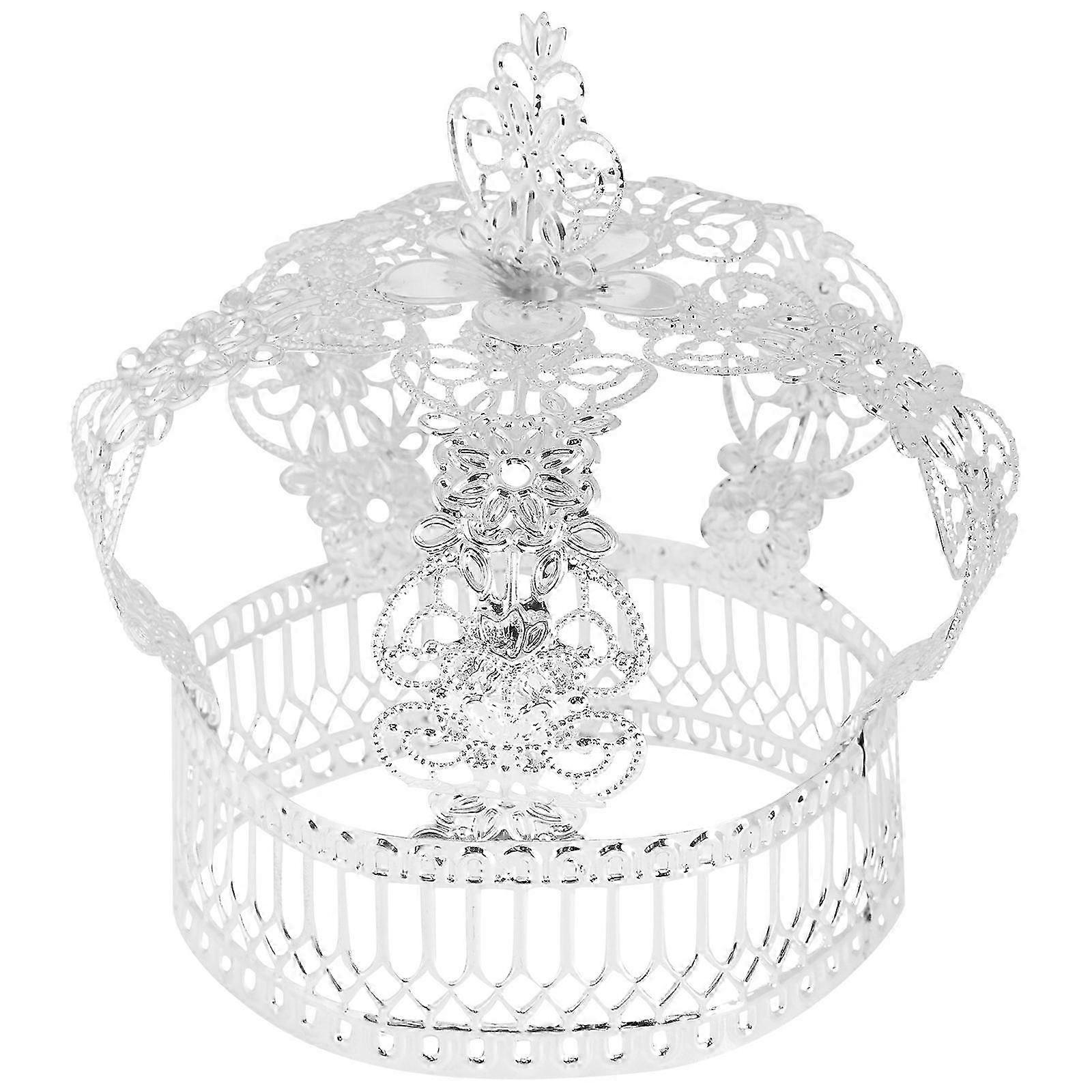 Cake Crown Topper Silver Cake Crown compatible with Decoration