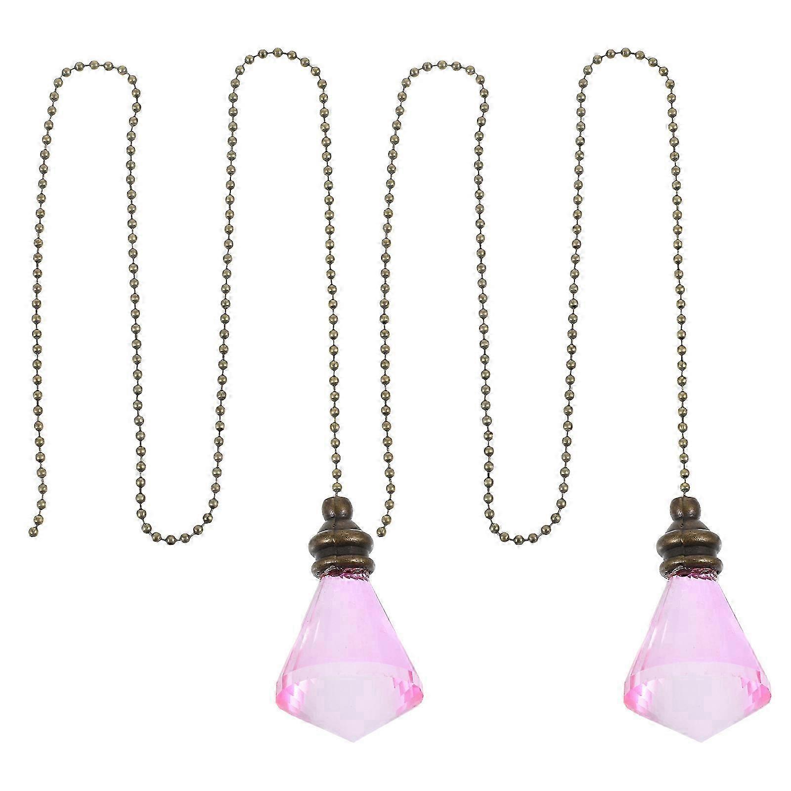 2pcs Ceiling Fan Pull Chain Lighting Beaded Pull Chain Light Fixture Fan Pull Bedside Lamp Chain