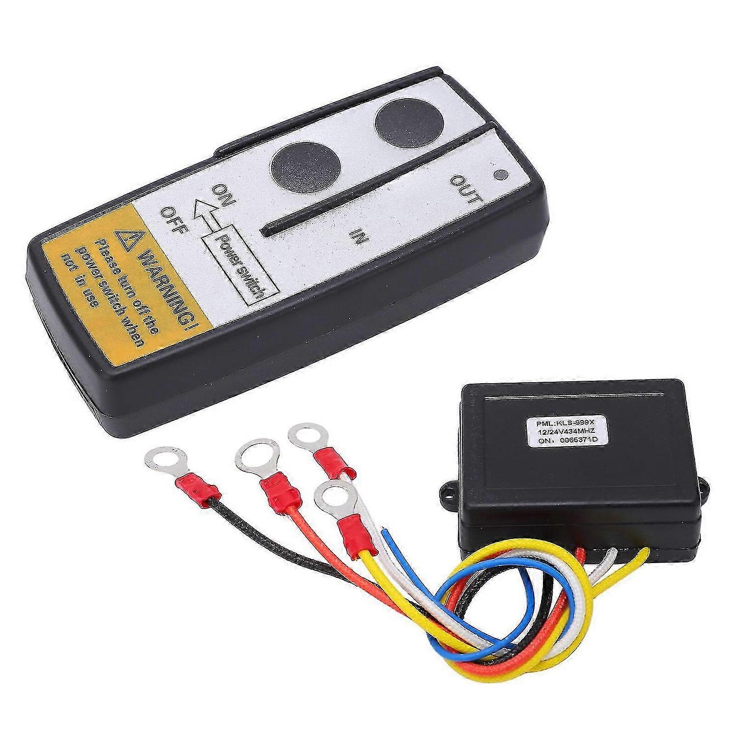 Wireless Winch Remote Control Kit Universal Accessory 12V 24V 75ft Long Range Receiver