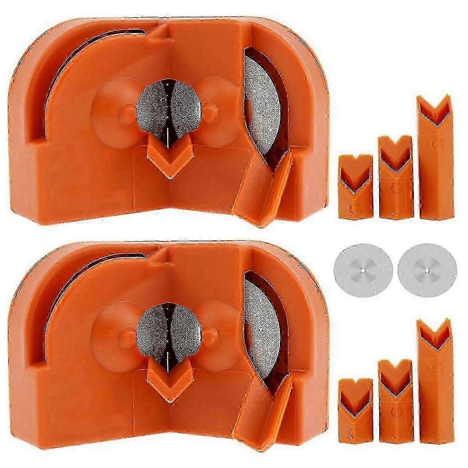2Pcs Drill Bit Sharpener,Multipurpose Drill Bit Grinding Sharpener MD