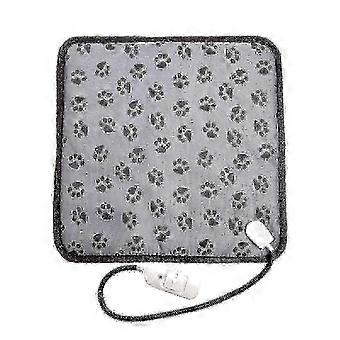 Heated Pet Mat 45x45cm Electric Warm Bed Adjustable Temperature Waterproof PU Steel Wire Core for Dogs Cats Puppies Winter Use