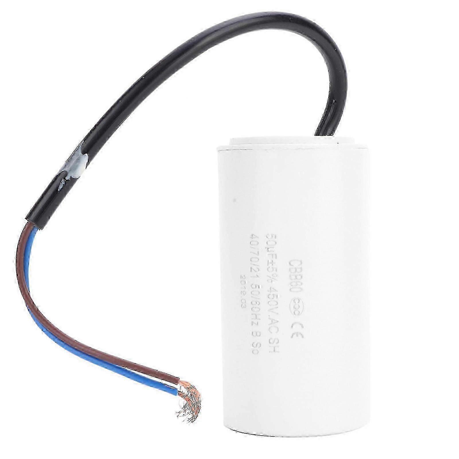 450V CBB60 50uF capacitor with wire lead