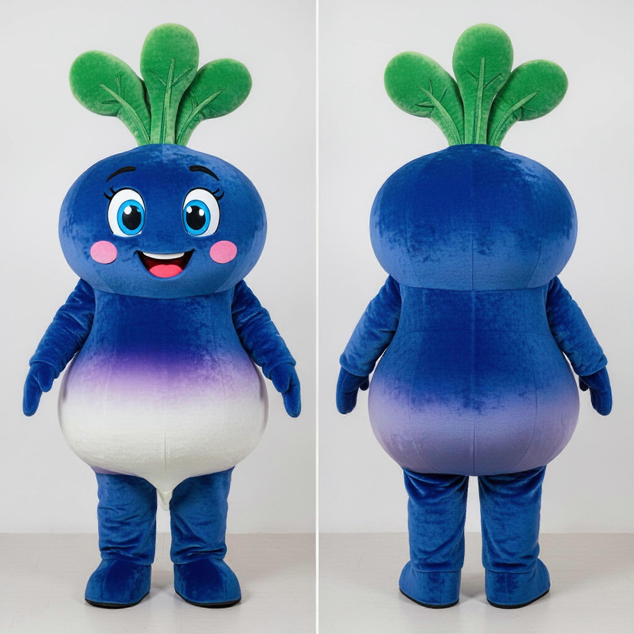 MASTICOT Vibrant Blue Rounded Radish Mascot