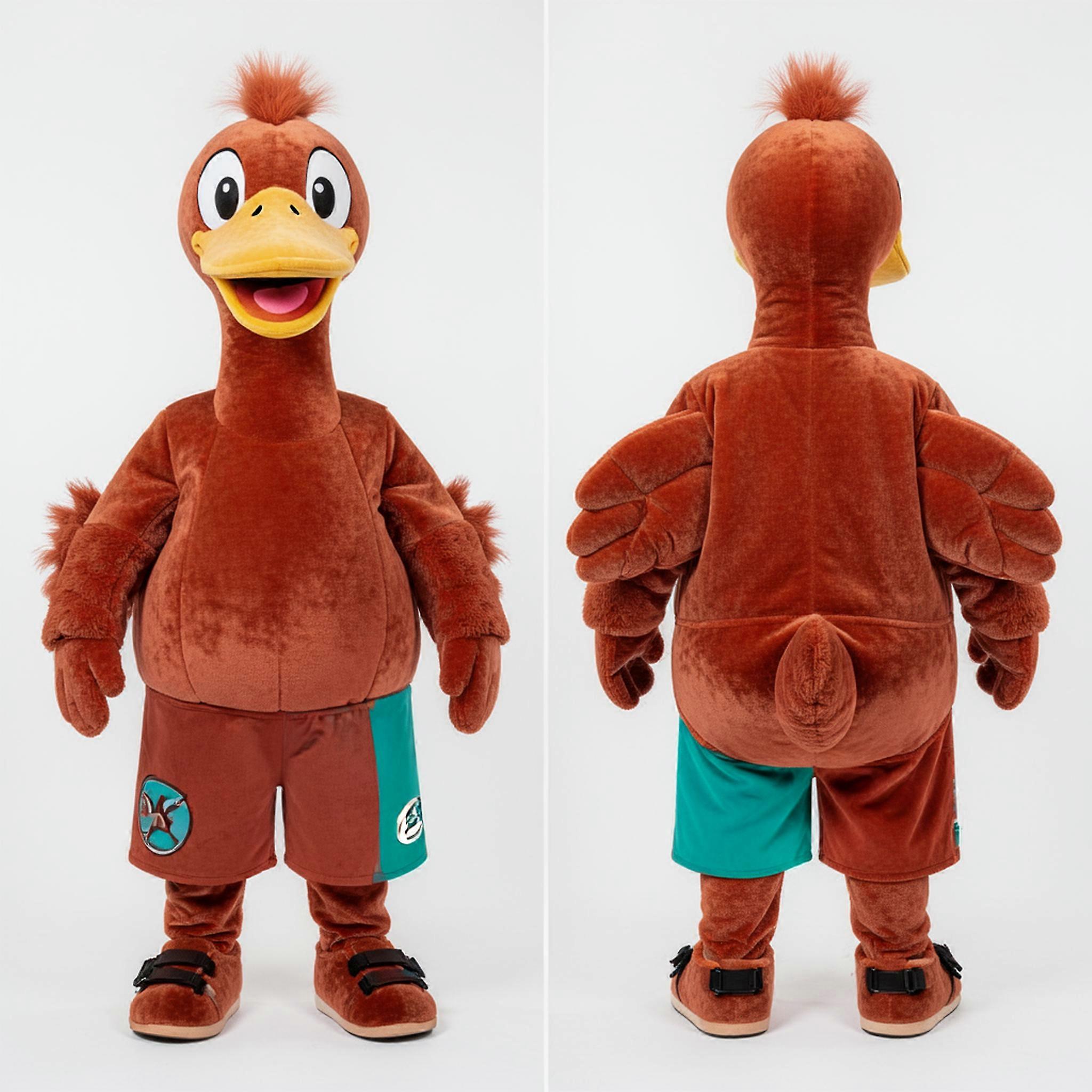 MASTICOT Rust Orange Velvety Swan Mascot