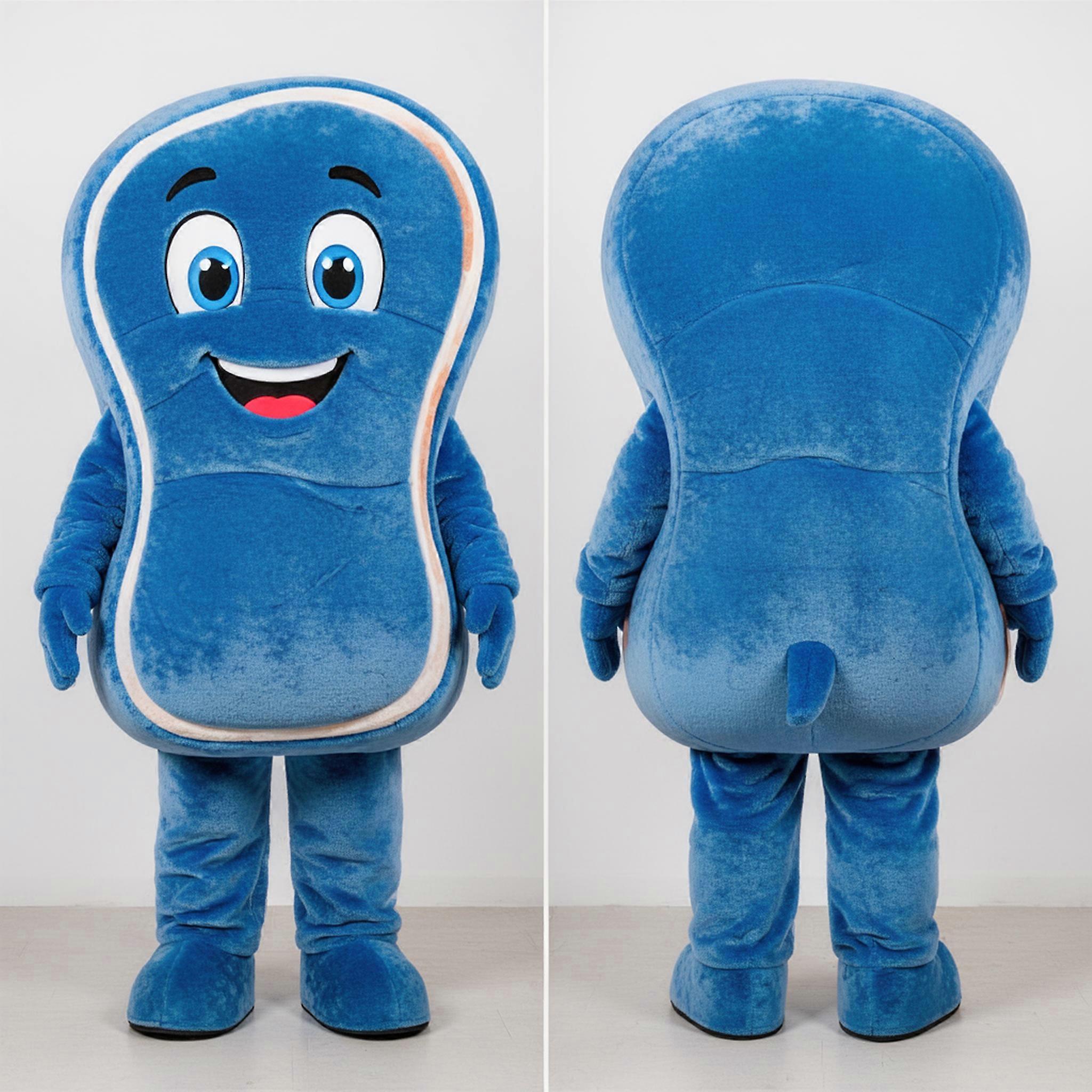 MASTICOT Velvety Blue Marbled Steak Mascot