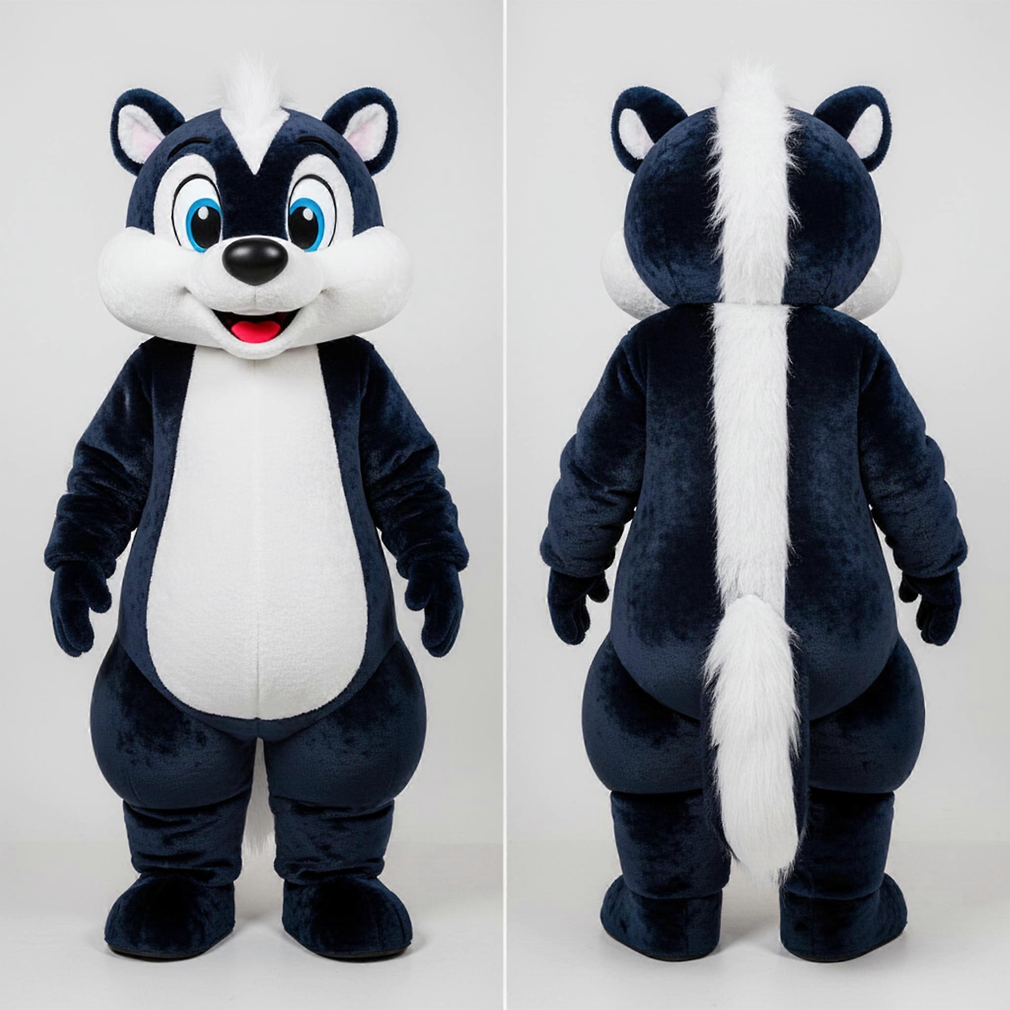 MASTICOT Navy Blue Rounded Skunk Mascot