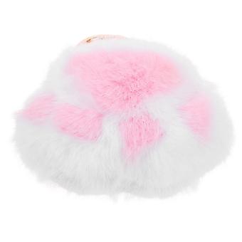 Plush Cat Paw Keychain for Decor with Soft Touch - Cute Pink Charm Pendant