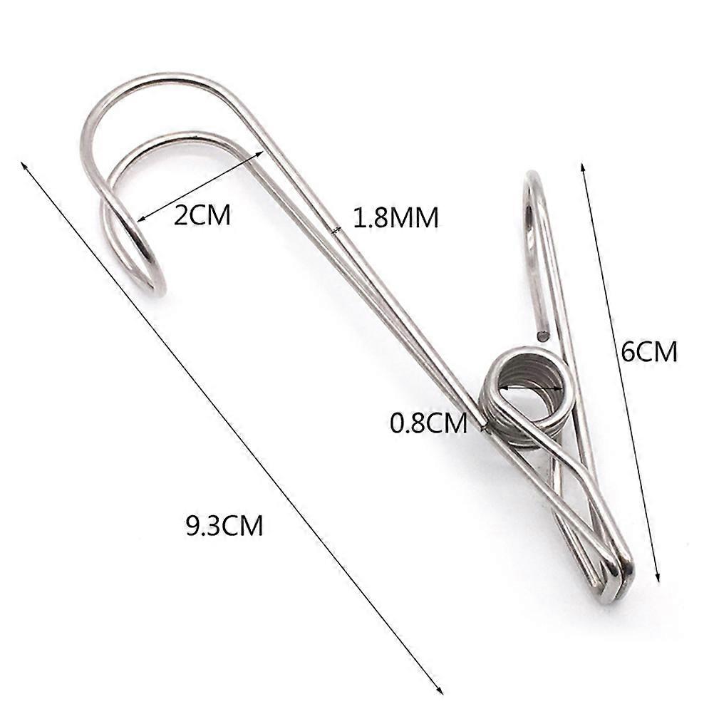 Solid Metal Wire Clip for Fastening Things Together 20Pcs Silver