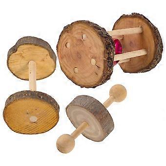 Small Pet Wooden Toys Hamster Chew Toy for Dental Health 1Set