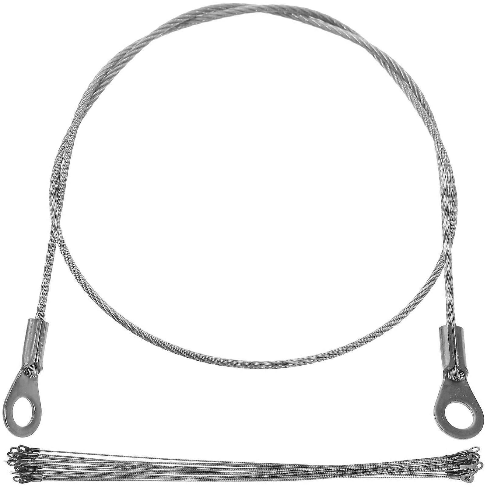 Safety Tether Cable Stainless Steel Lanyard Cable Security Strap 100Pcs