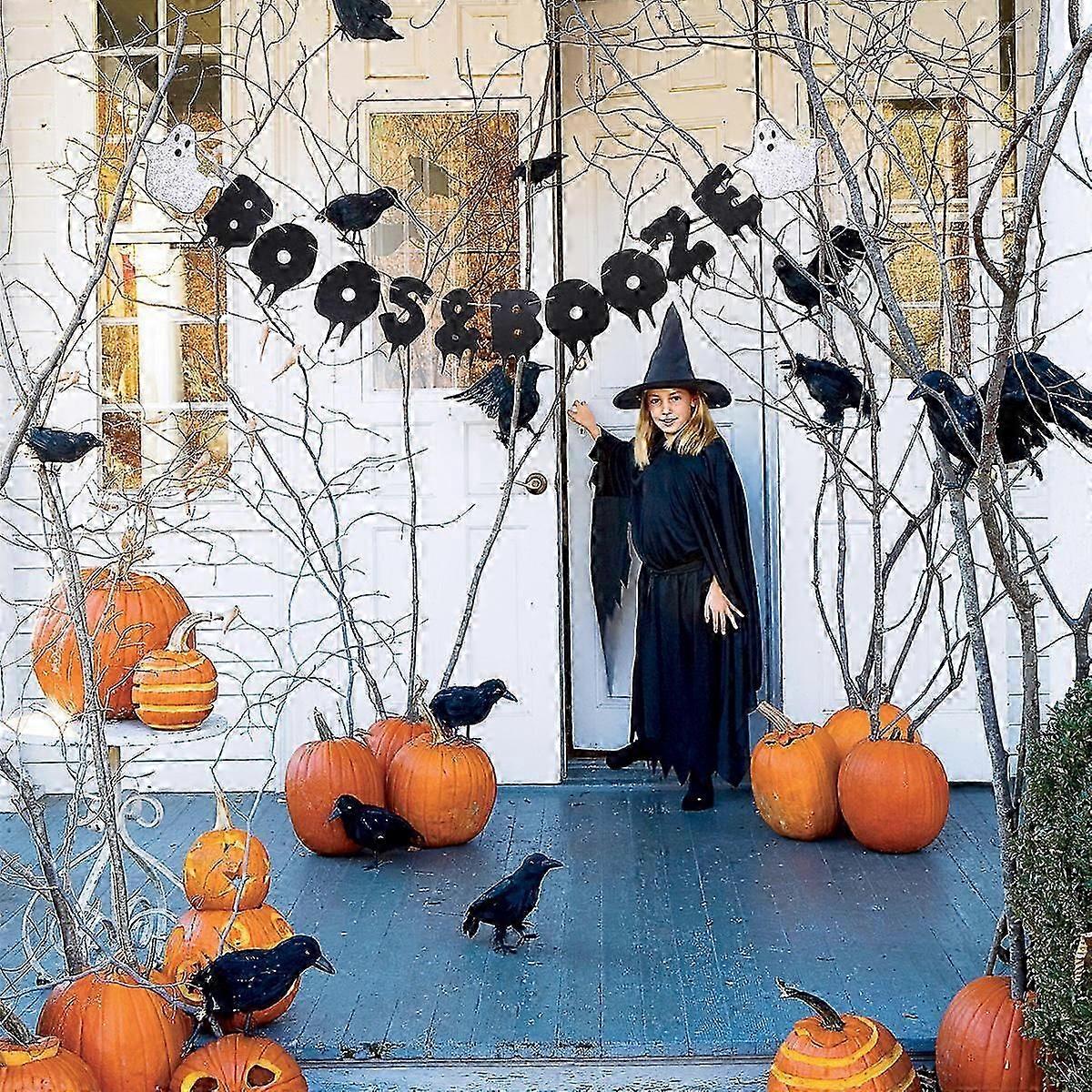 Halloween Decoration 2Pcs Boos Ghost Decorative String Hanging Flags