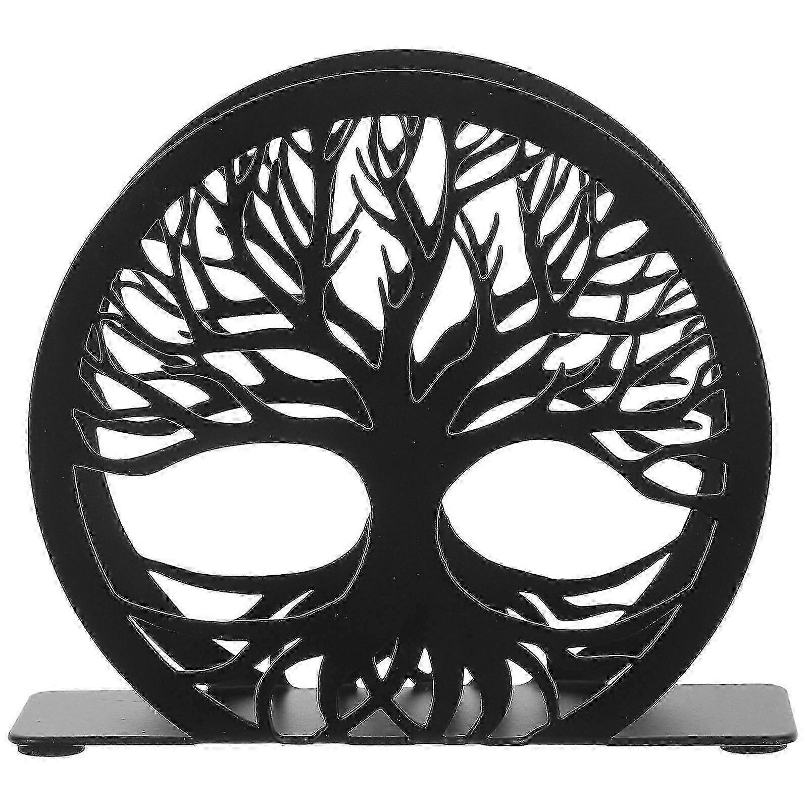 Desktop Iron Napkin Holder Vertical Tree Shape compatible with Decor Use WI