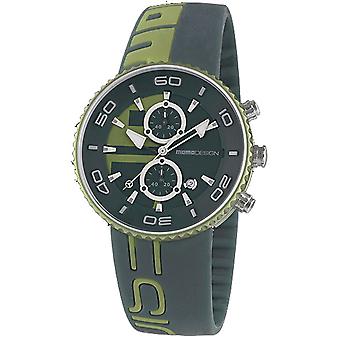 Jet Aluminium Chrono Japanese Quartz Analog Man Watch with Silicone Bracelet MD4187AL-101