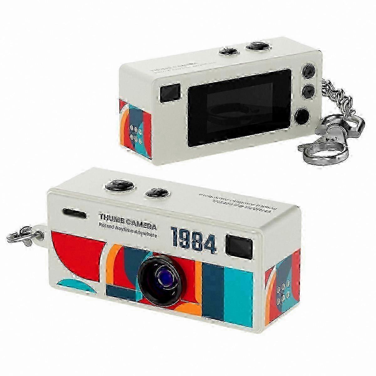 130° Wide-Angle Mini Camera Keychain