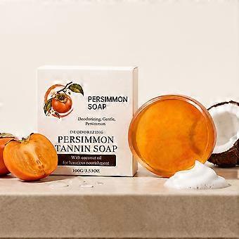 100g Persimmon Bar Soap for Daily Body Cleansing with Fresh Scent and Moisturizing Care