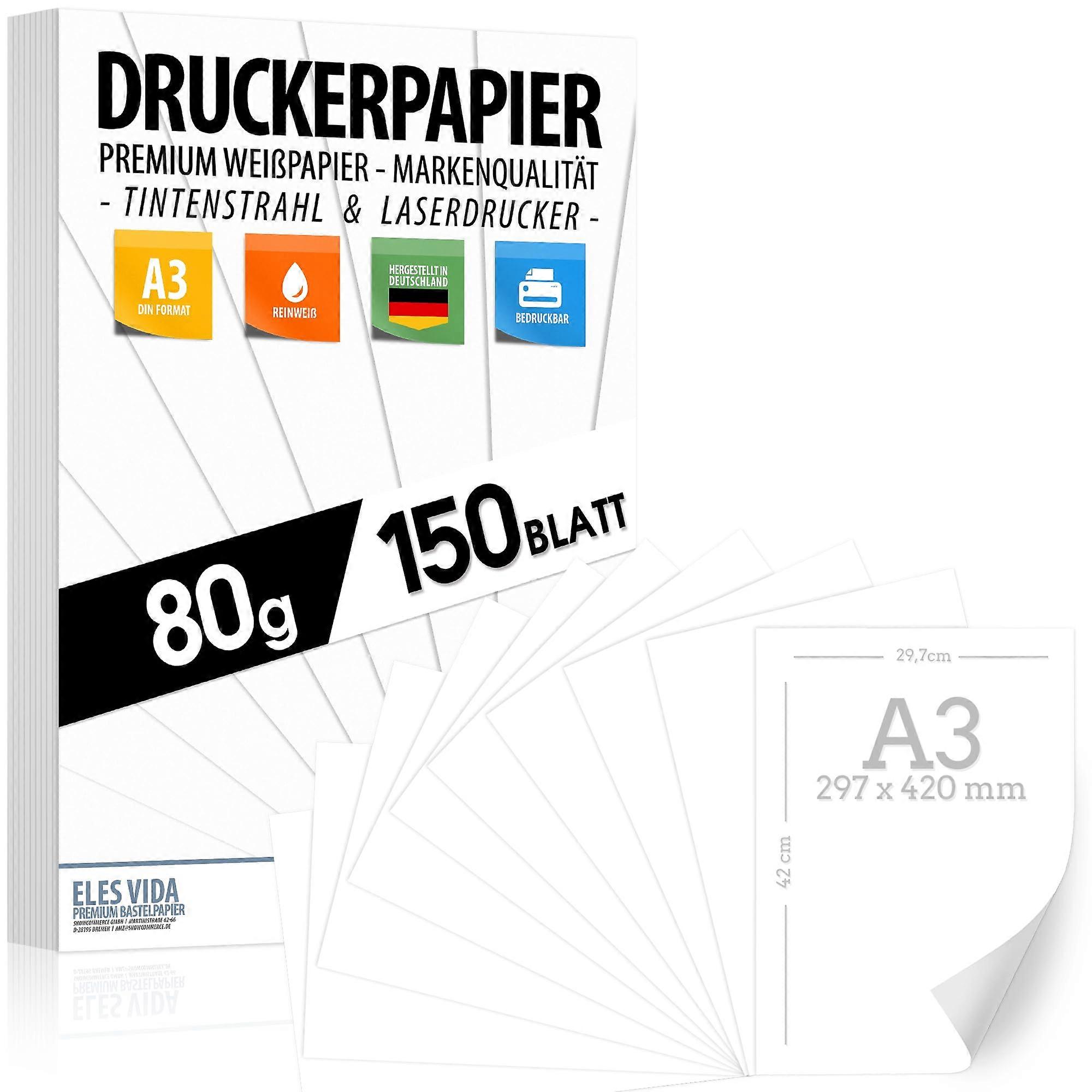 Printerpapier, wit, A3, 150 vellen, premium papier