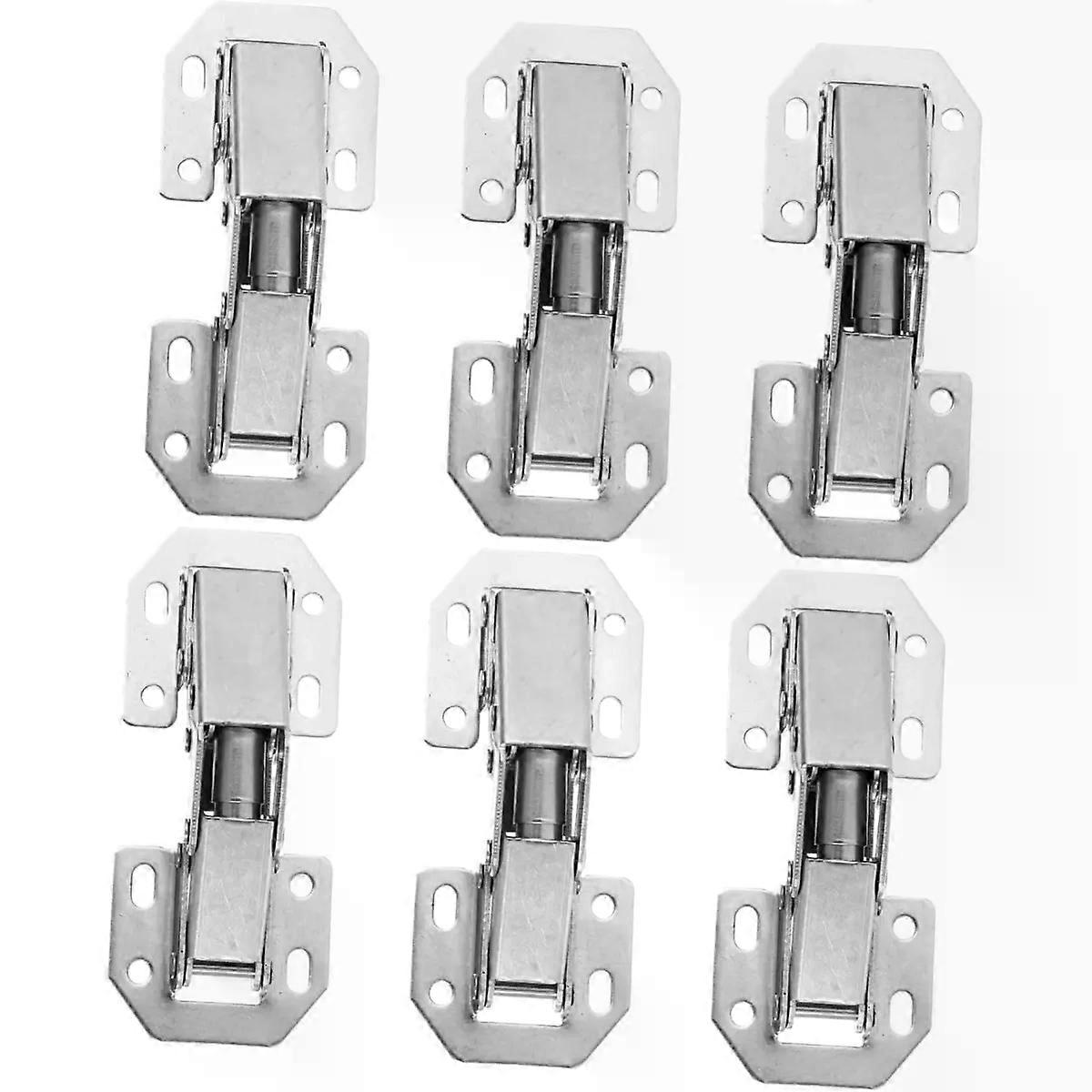 Hinge Silver for Cabinet Door Wardrobe Door 6pcs