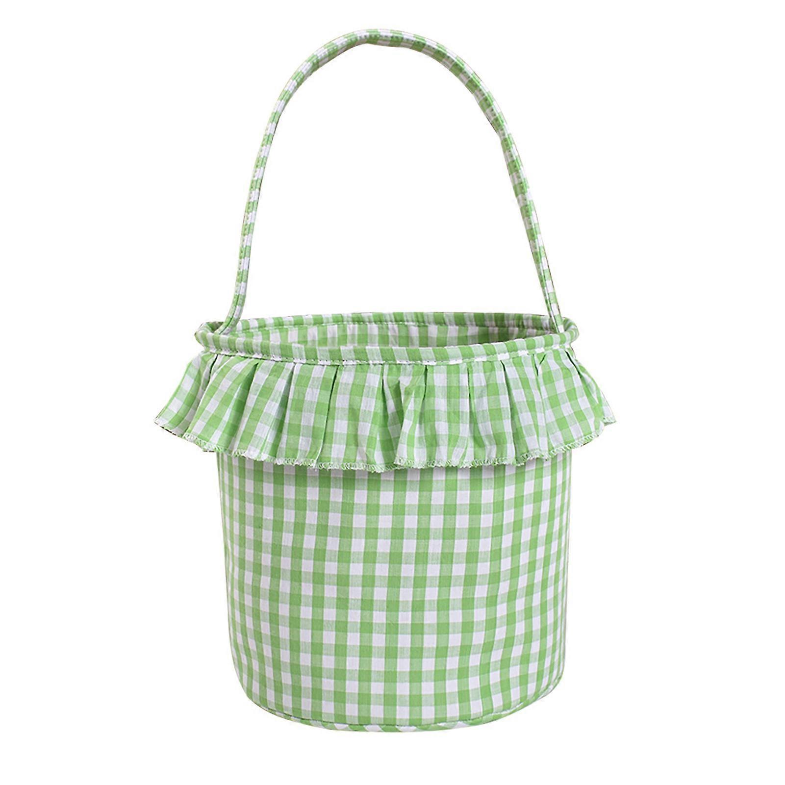 Reusable Plaid Halloween Basket