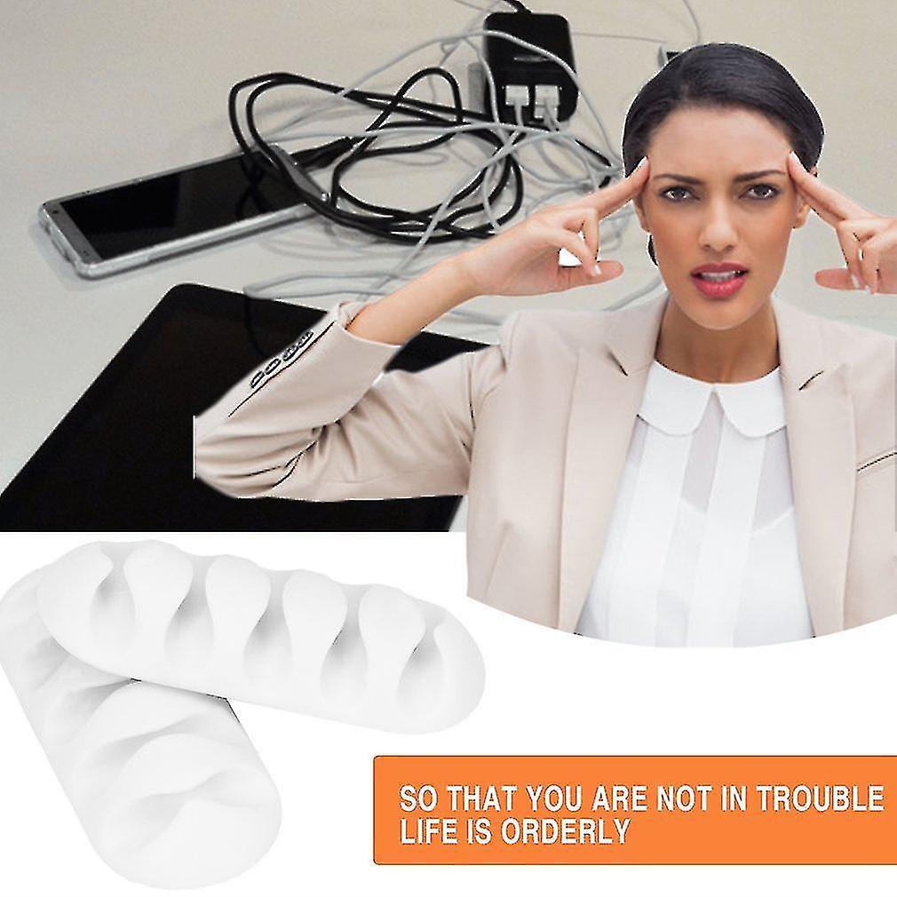 Multifunctional 2pcs/set Paste Type Wire Cord Cable Holder Line Fixer Divider