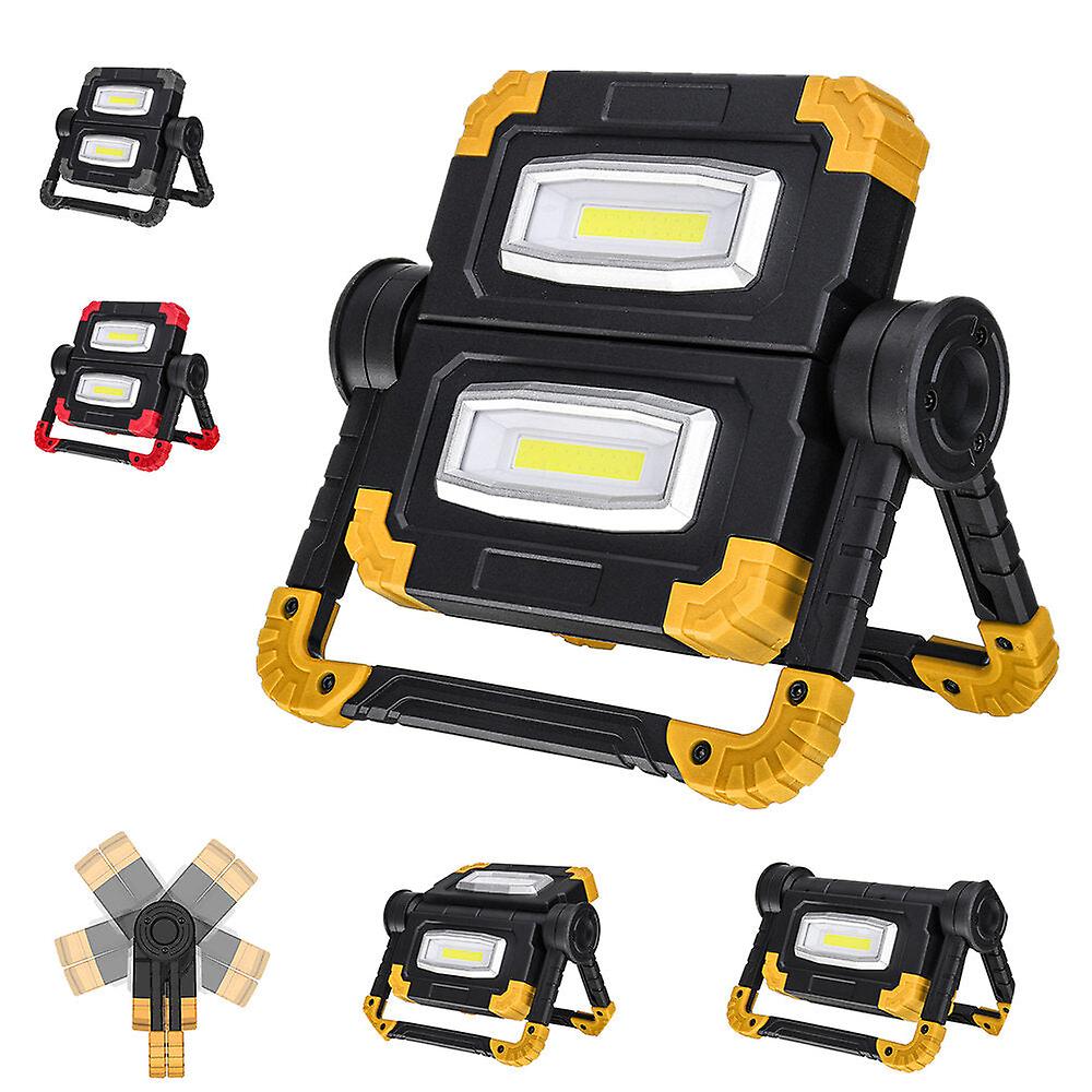 Super Bright Usb Cob Work Lamp Outdoor Searchlight Camping Light Waterproof Flood Spotlight For Hunting Camping Lantern