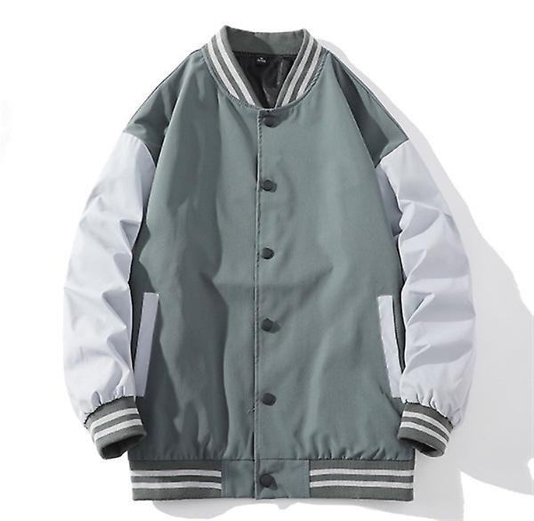 Men's New 2022 Single Breasted Fashion Brand Comfortable Casual Colorblock Stand Collar Baseball Uniform Spring And Autumn Pilot Sports Leisure Colleg