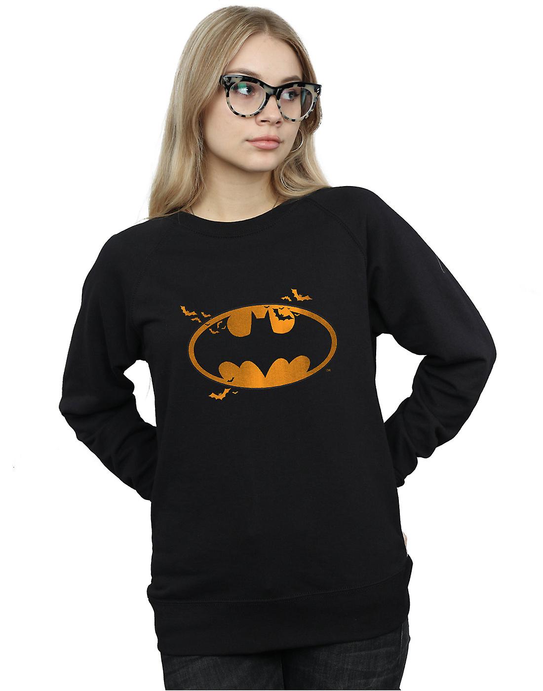 DC Comics Women's Batman Halloween Logo Sweatshirt