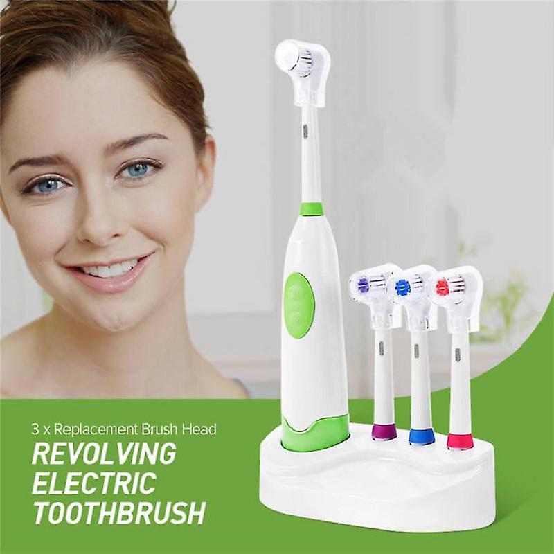 Electric Toothbrush With 3pcs Replacement Toothbrush Heads