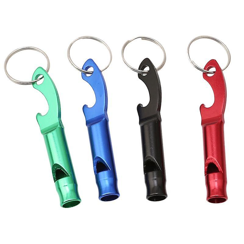 Portable Key Holder Aluminum Alloy Whistle Whistle With Bottle Opener Life Whistle
