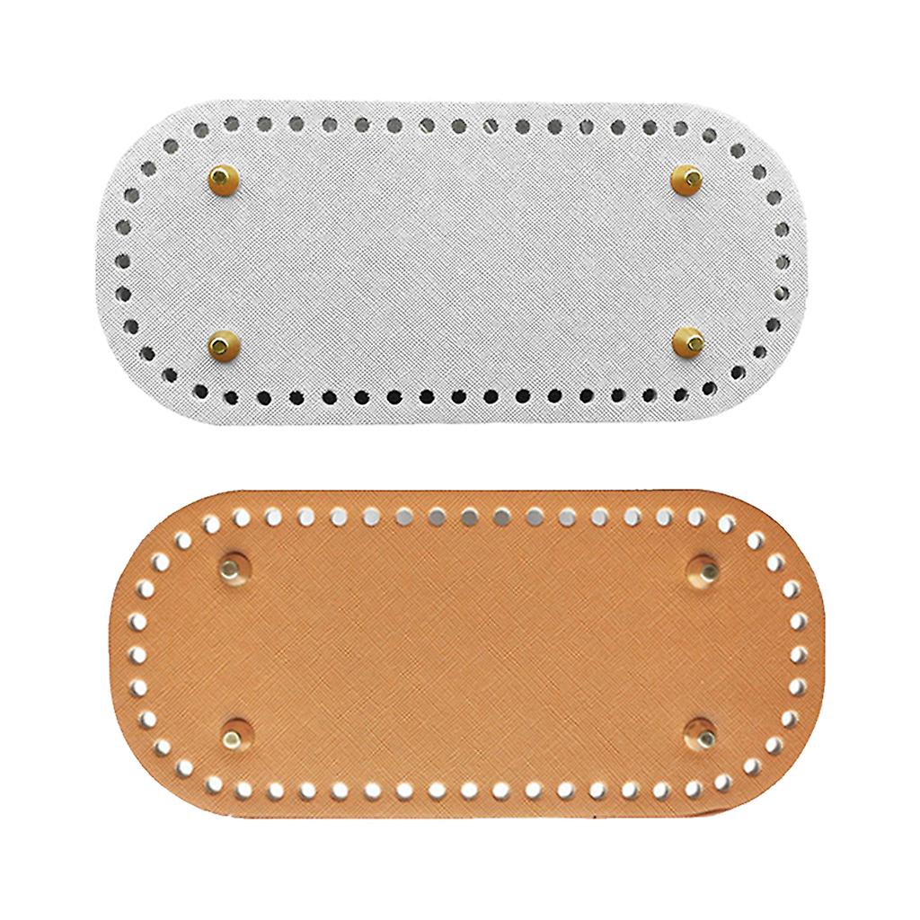 2x PU Leather DIY Bag Bottom Mat Pad Insert Base Replacements Purse Making