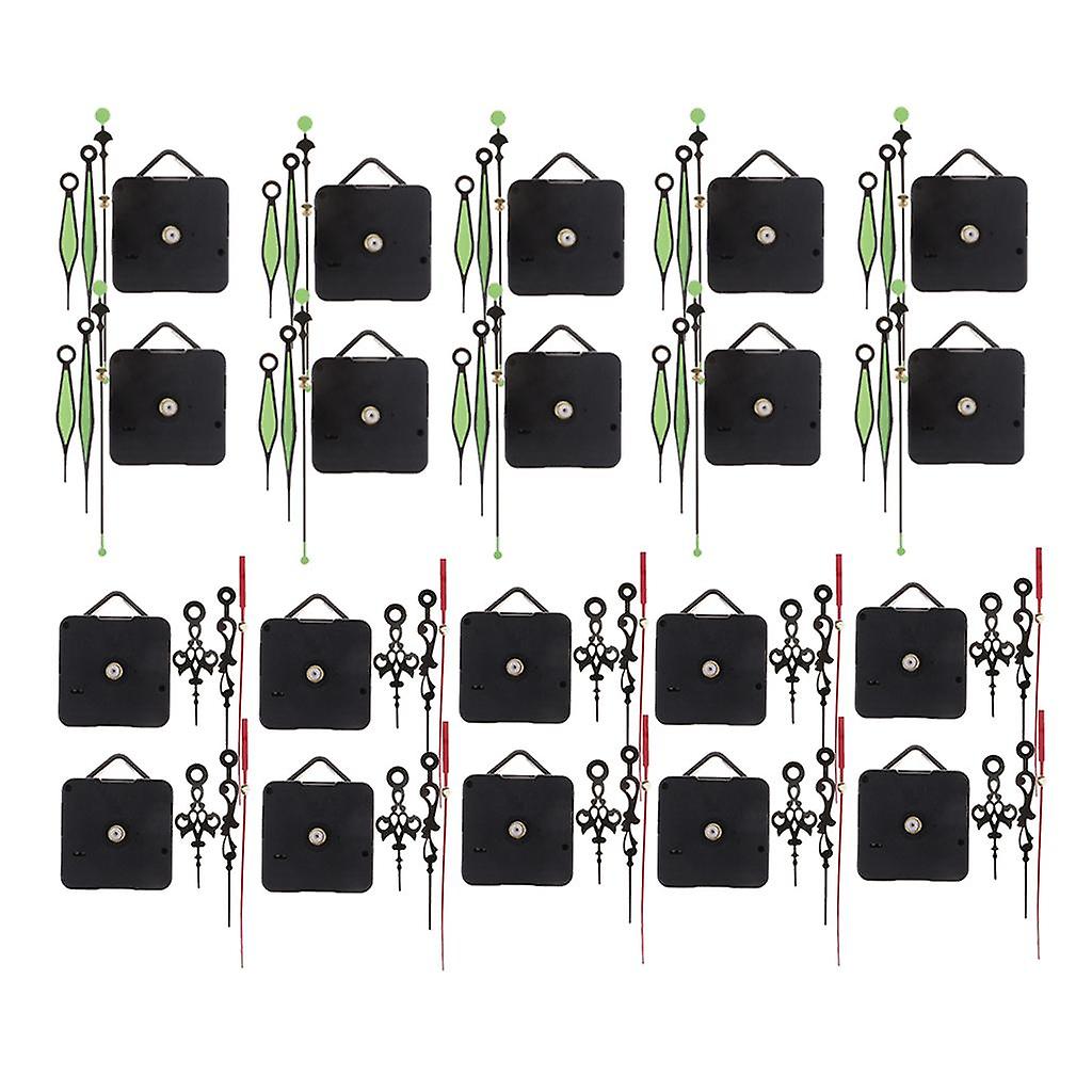 20 Sets Movement with Pointer for Quartz Wall Clock Repair Replacements