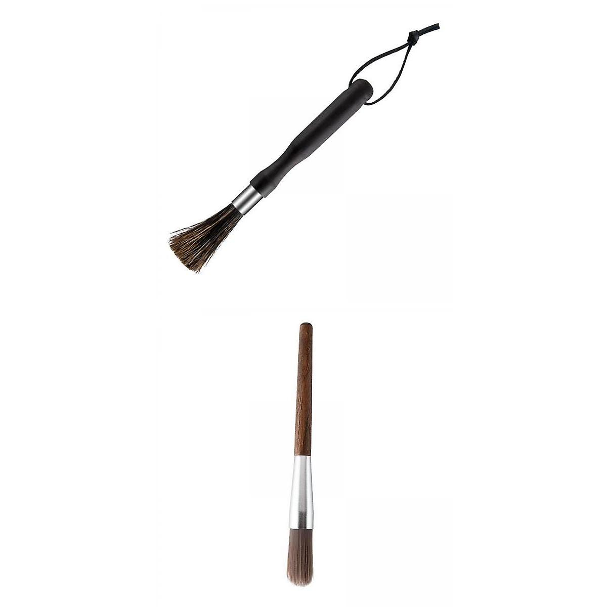 2x Coffee Grinder Machine Cleaning Brush Wooden Handle
