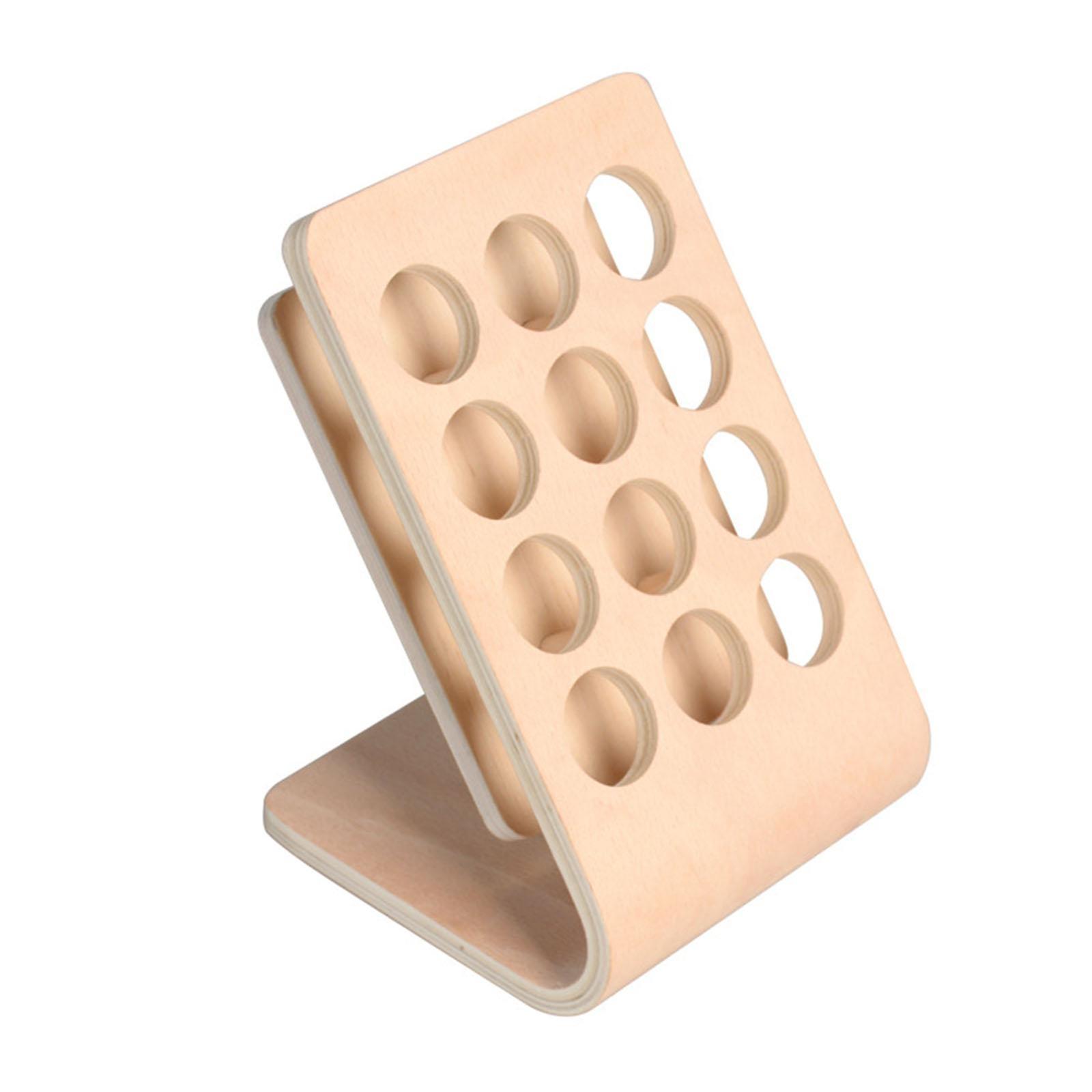 Essential Oil Storage Rack Beech Wood for Perfume Bottles Display Carrying