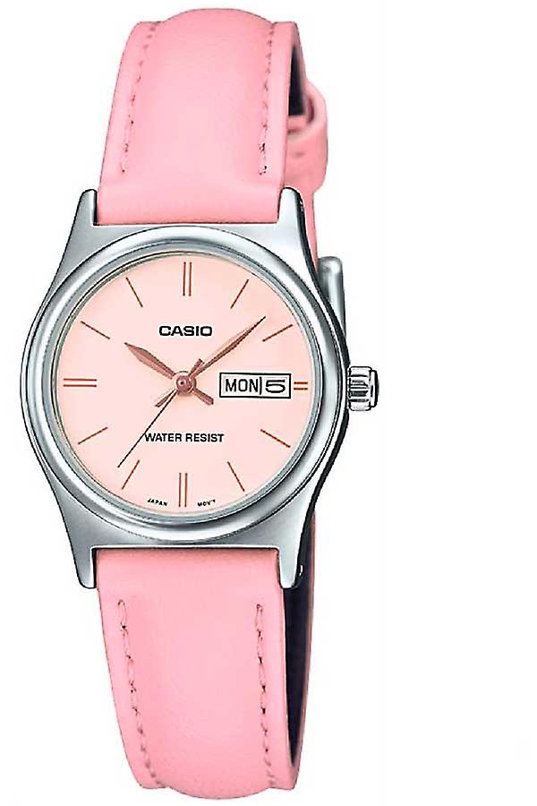 CASIO Collection LTP-V006L-4B - جلود أنثى كوارتز تناظري