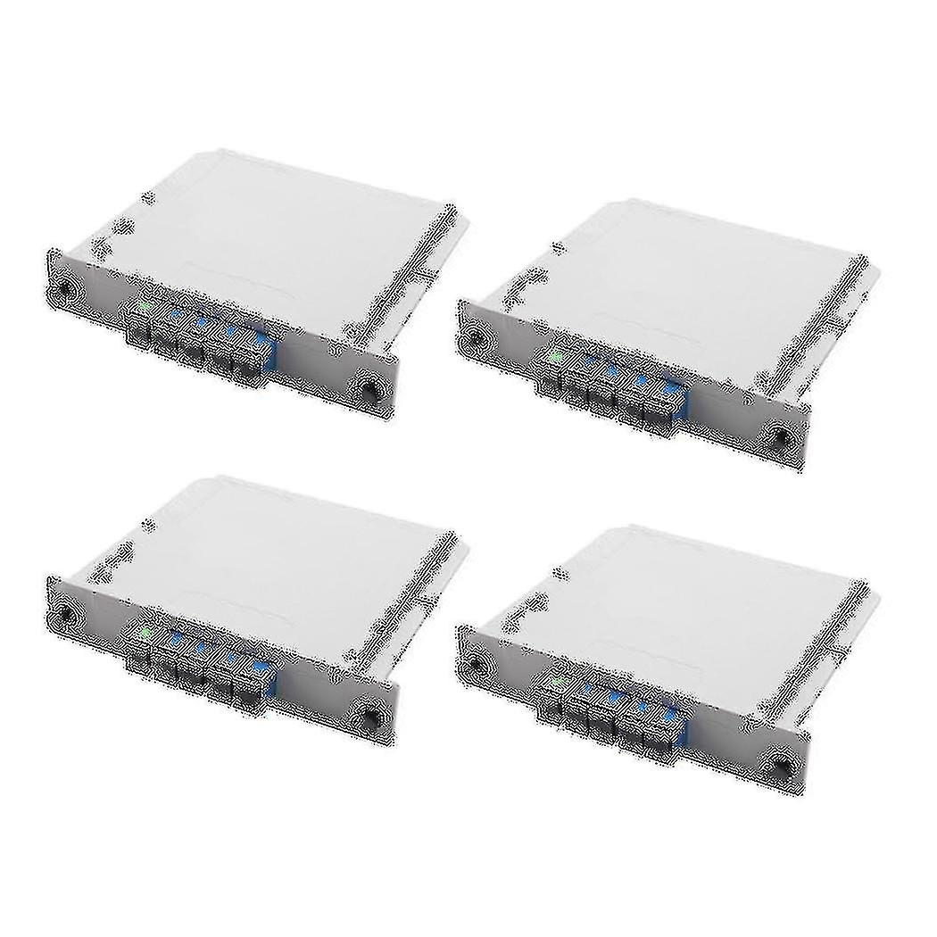 4x 1:4 Fiber Optical Plc Splitter Sc/upc 1x4 Lgx Box Cassette Card Inserting Plc Splitter Module