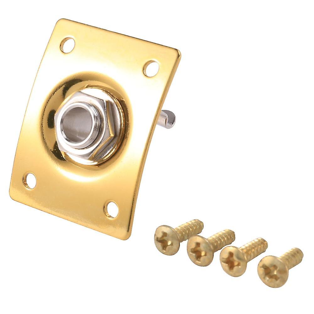 Square Style Jack Plate Guitar Bass Jack 1/4 Output Input Jack Socket For Electric Guitar Parts & A