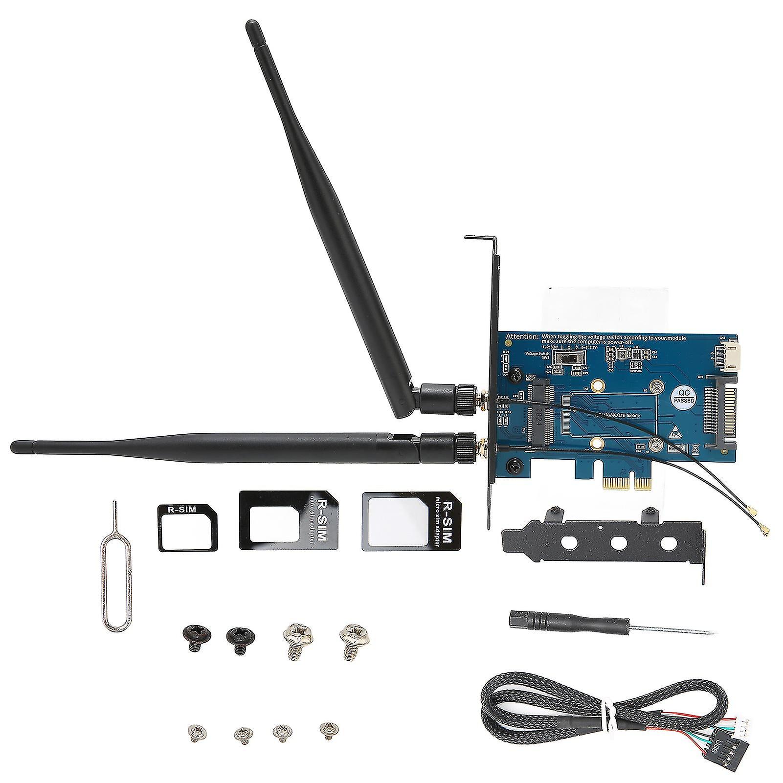 Mini Pcie Adapter Multi System Compatibility 4pin Power Interface Small Volume Pcie Adapter