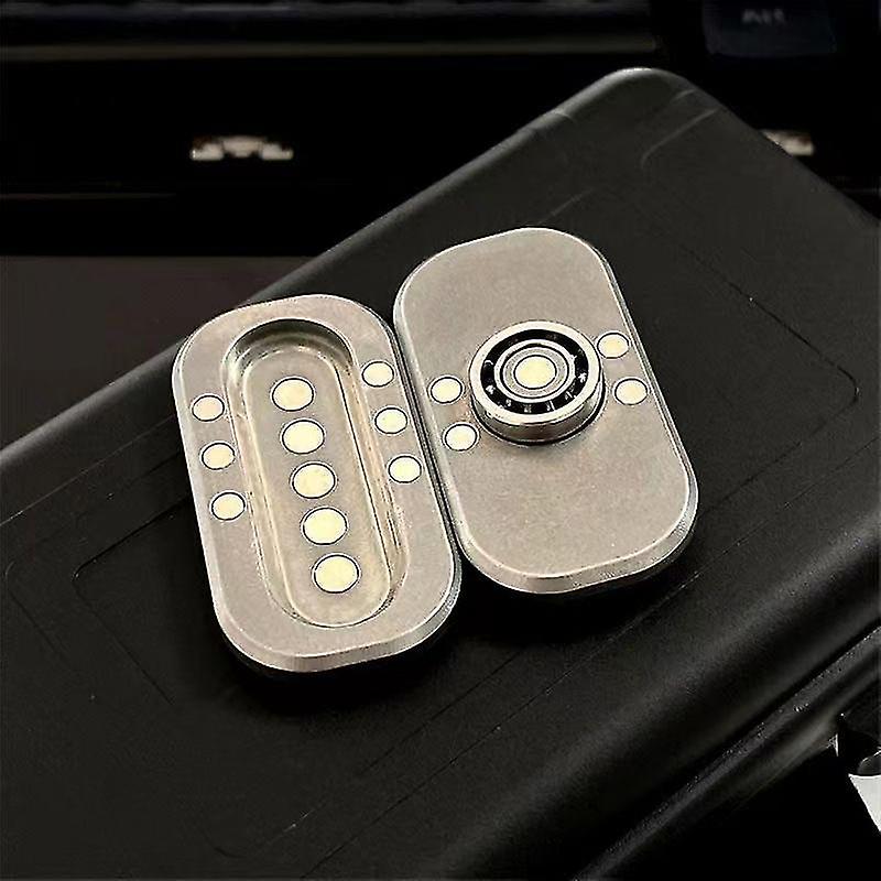 Fidget Slider Gufo In Metallo – Giocattolo Antistress Magnetico Per Ansia E ADHD – 42x21x10 Mm, Argento