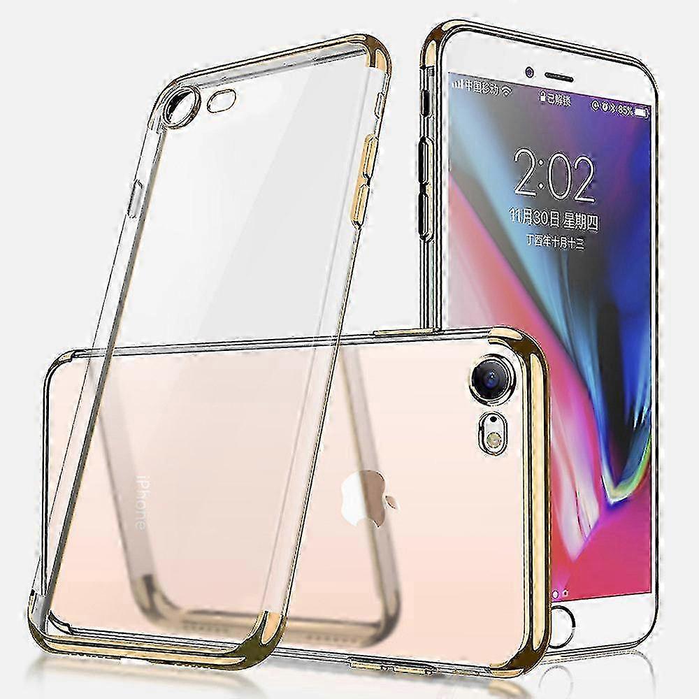 Electroplated TPU shell iPhone 6/6s avec 2 protecteurs d’écran.