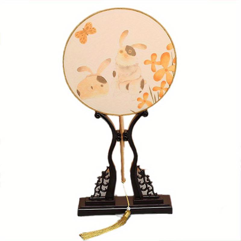 1pc מאוורר ארמון ריקוד סיני עתיק - מאוורר קבוצתי שקוף עם במבוק ידית ארוכה לנשים S Hanfu Cheongsam אביזרים