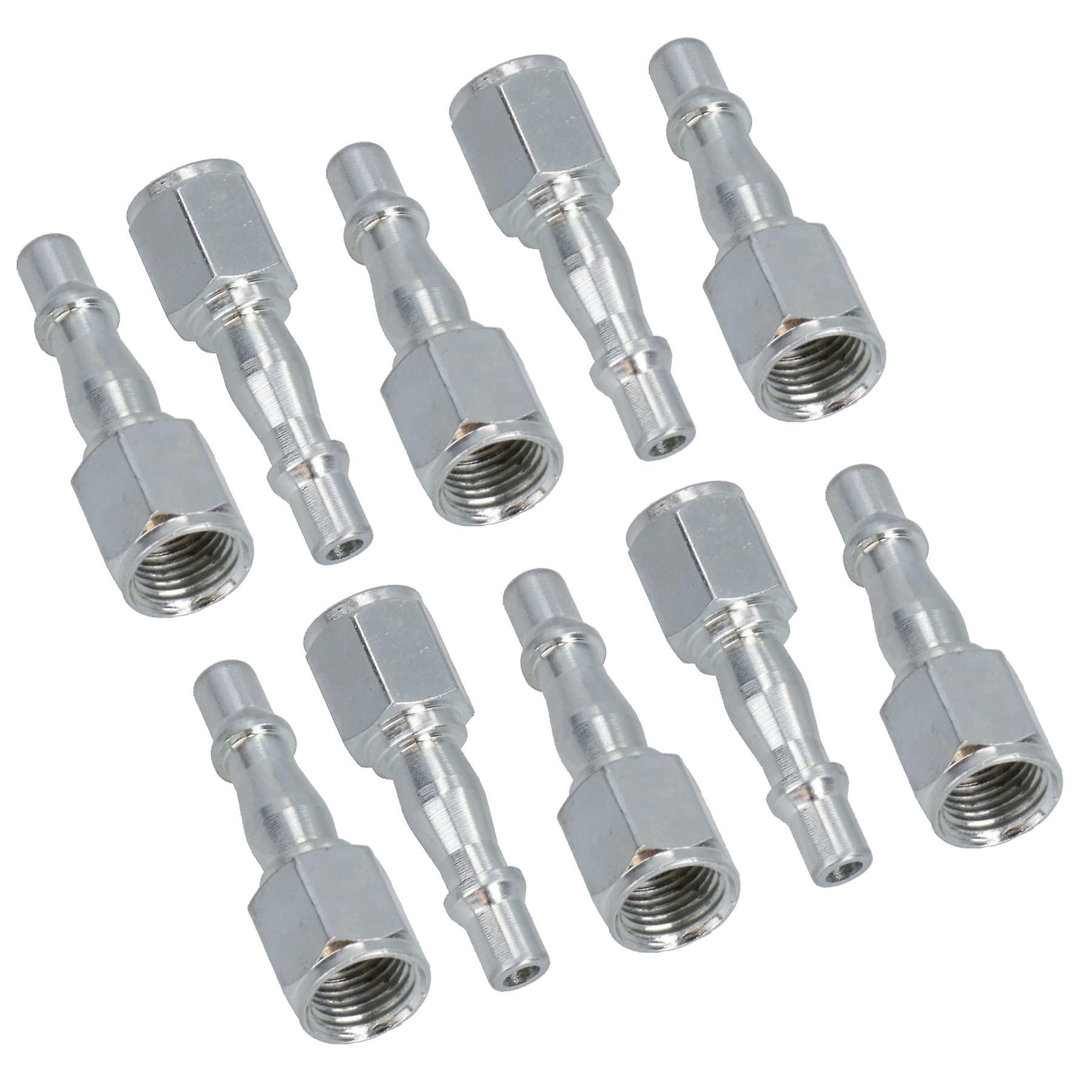 Air Line Hose Fitting Connector Male Quick Release 1/4 Female Thread 10pk
