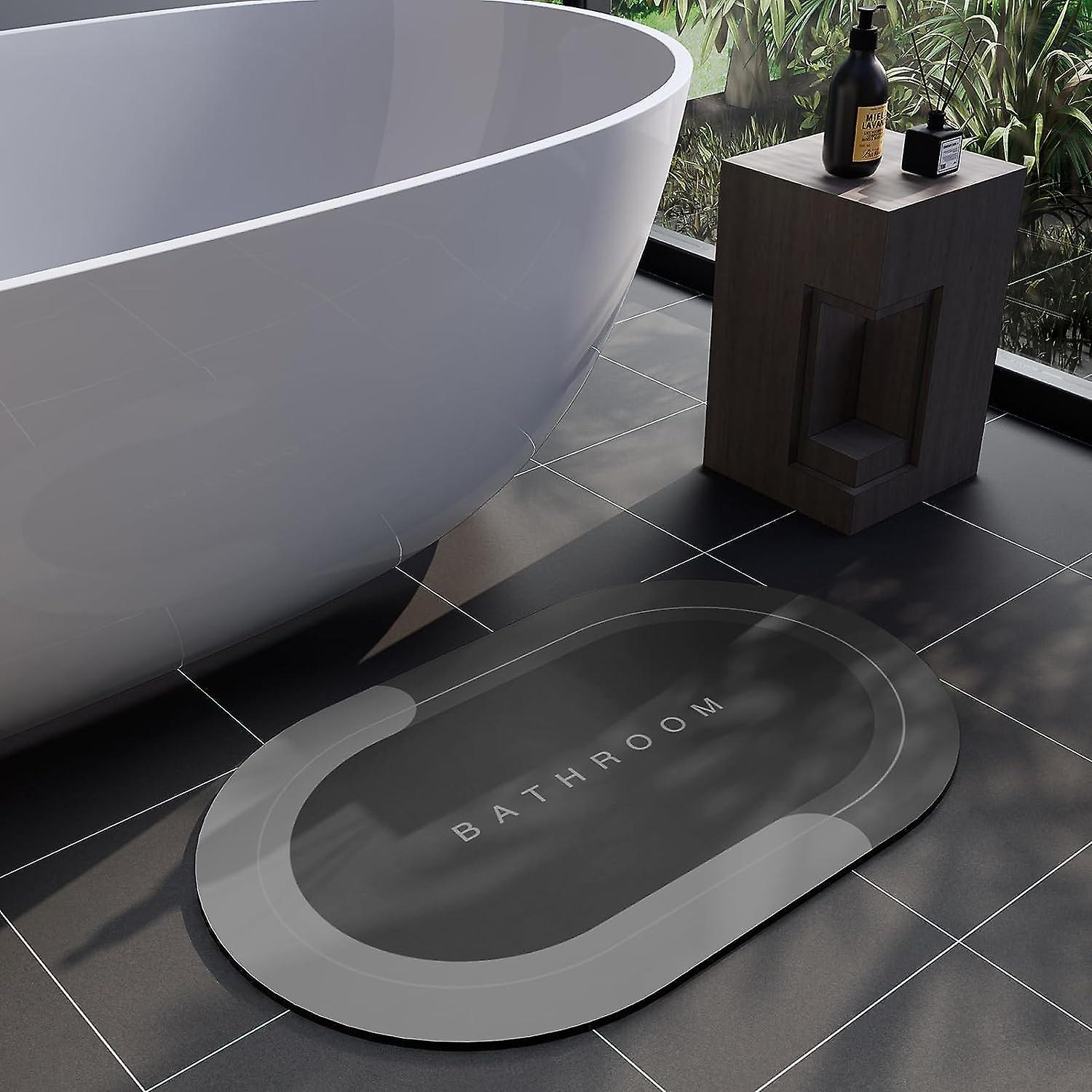 المطاط غير قابل للانزلاق سريع الجفاف سجاد الحمام سوبر ماصة رقيقة حمام حصيرة تناسب تحت الباب ، أزياء قابل للغسل بيضاوي الحمام أرضية السجاد للحمام ، حوض الاستحمام ،