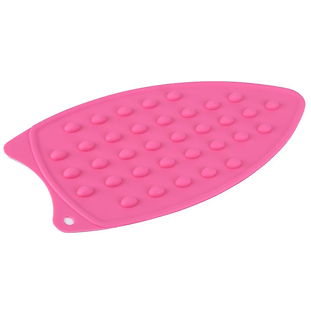 Heat Resistant Silicone Non-Slip Ironing Mat (Rose Red)