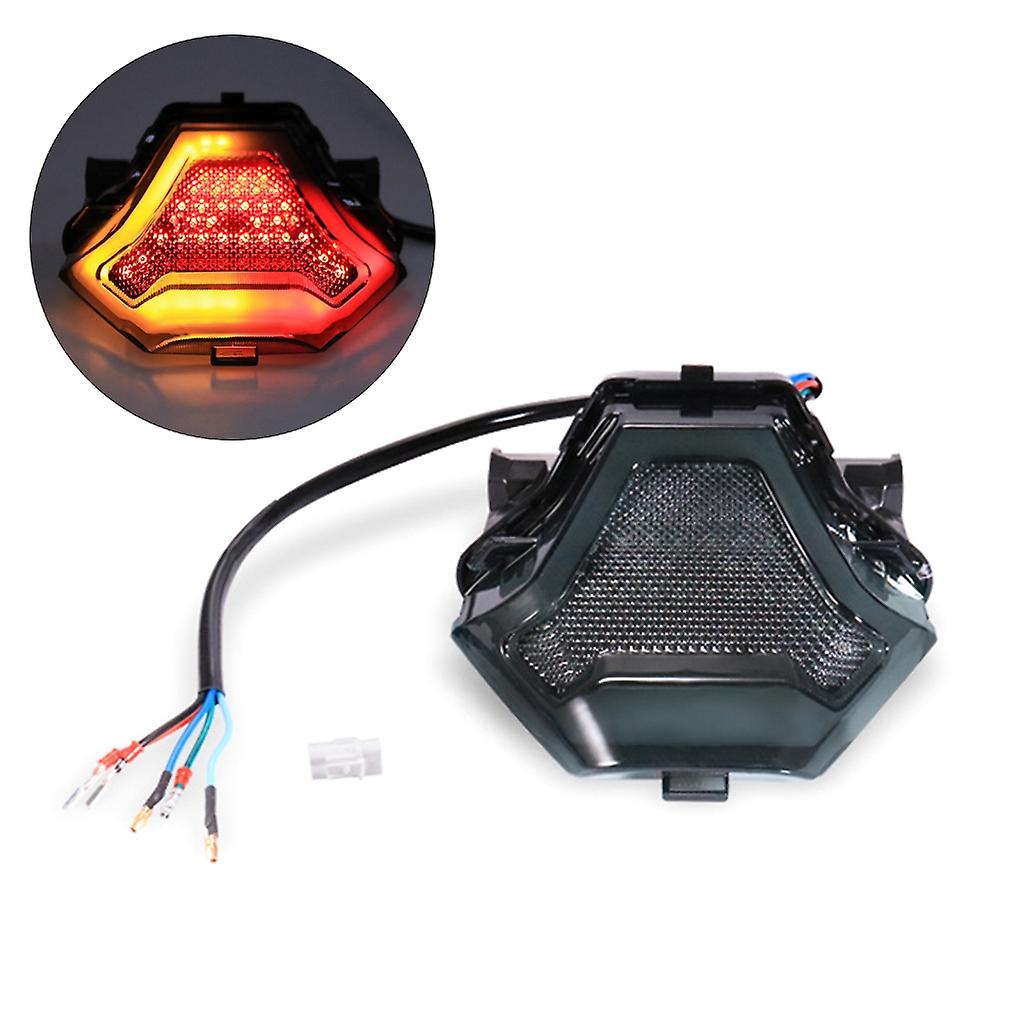 Smoked Rear Brake Light Universal LED Tail Lamp Turn Signal Lamp for Motorcycles Improve Visibility Road Safety for R3