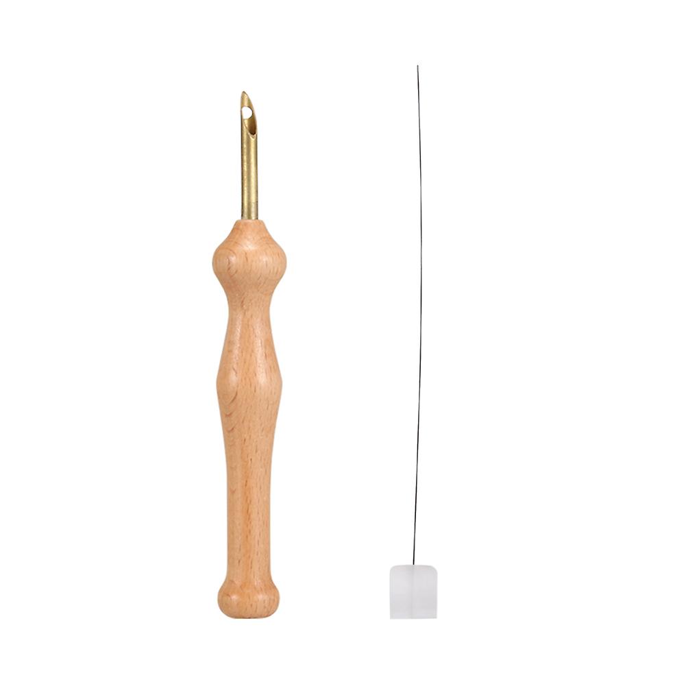 Magic Embroidery Pen Punch Needle Felting Threader Set Wooden Handle Table Cloths Craft Tools DIY Sewing
