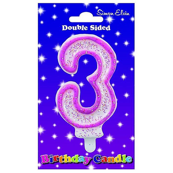 Simon Elvin Number 3 Double Sided Birthday Candle