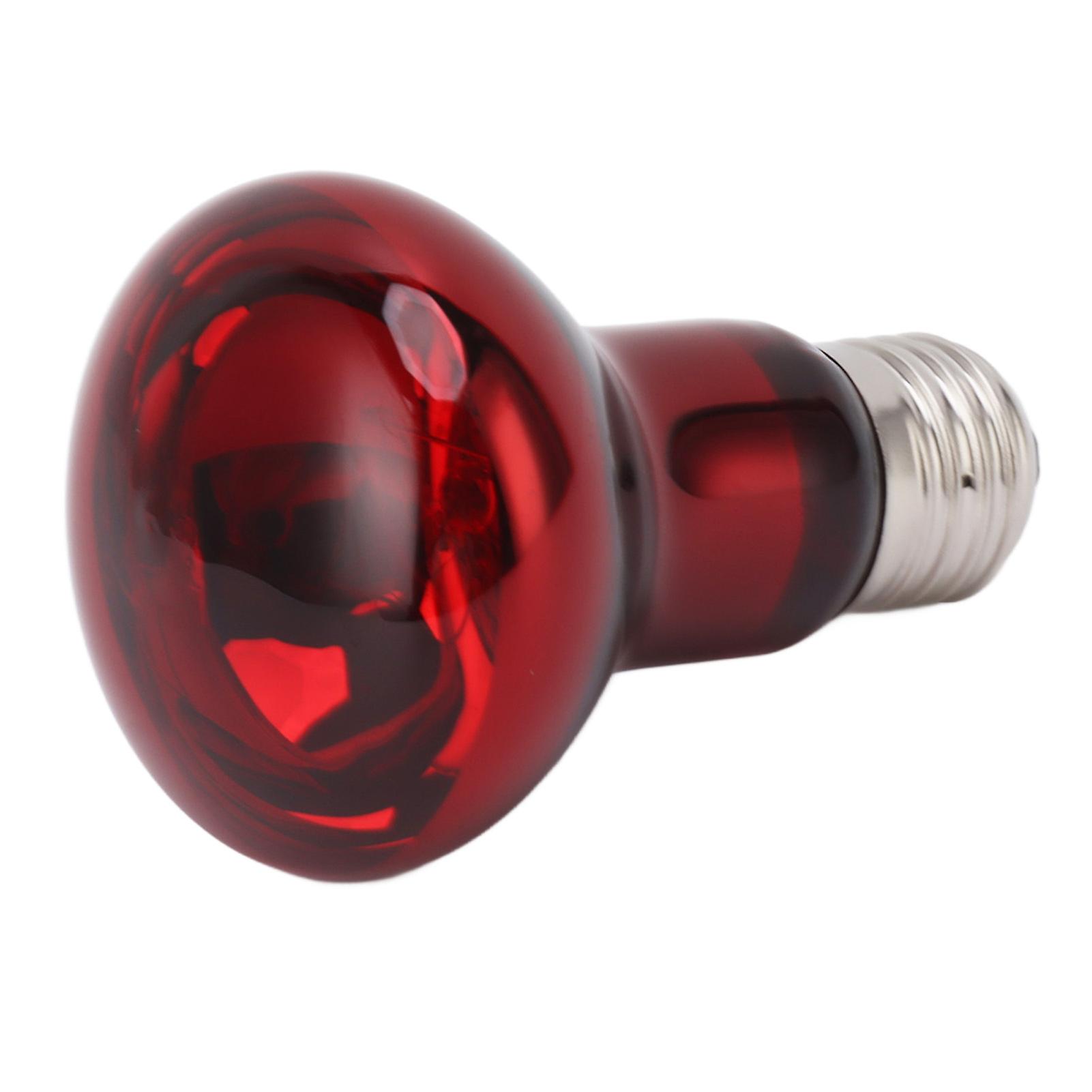 Reptile Heat Lamp Bulb E27 UVA Amphibian Basking Day and Night Heating Light Bulb for Bearded Dragon Lizard 220 to 240V Red