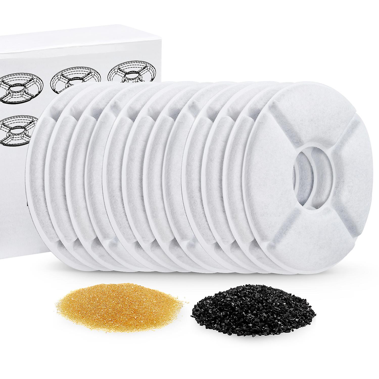 Cat Fountain Filters, 12 Pieces Cat Fountain Filter, Cat Fountain Filter, Cat Water Fountain Filter, Using Coconut Shell Activated Carbon And