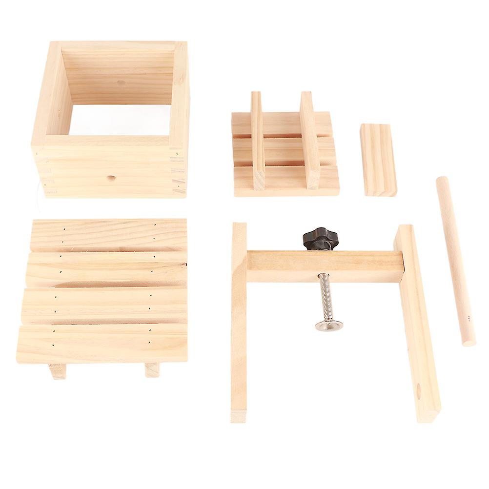 Presse à tofu en bois avec plaques de qualité supérieure, moule à tofu durable avec tissu pour un usage domestique