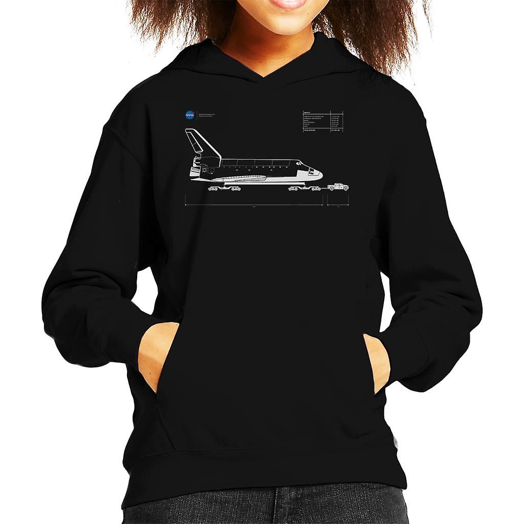 NASA Space Shuttle Weight Diagnostic Kid's Hooded Sweatshirt